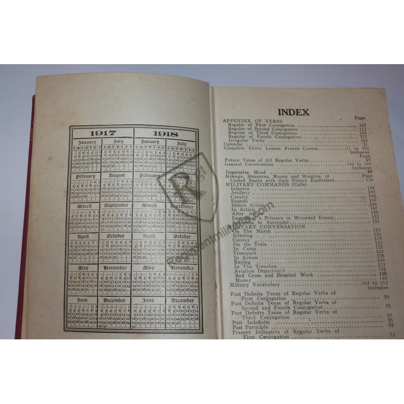 WW1 US ARMY Soldier's French course 1917