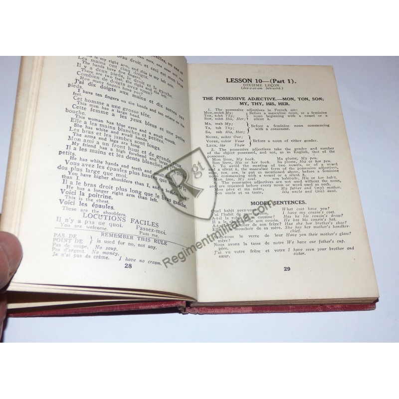 WW1 US ARMY Guide conversation Français / US