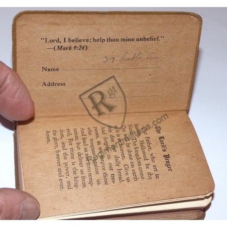 WW1 US ARMY soldier's new testament