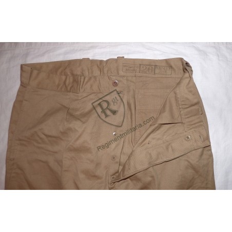 Beige canvas trousers, Model 45, dated 1953.
