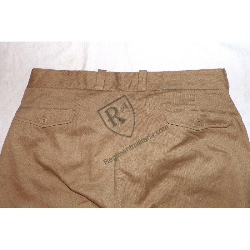 Beige canvas trousers, Model 45, dated 1953.