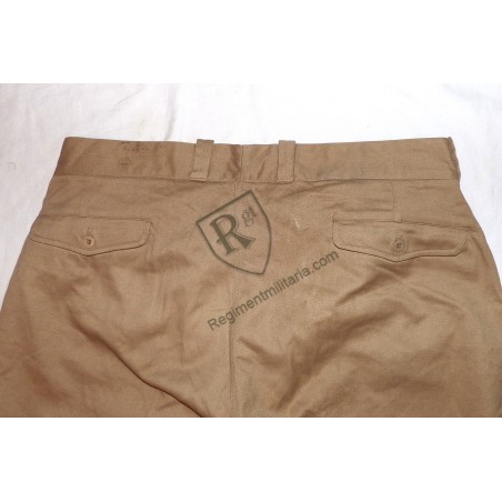 Beige canvas trousers, Model 45, dated 1953.