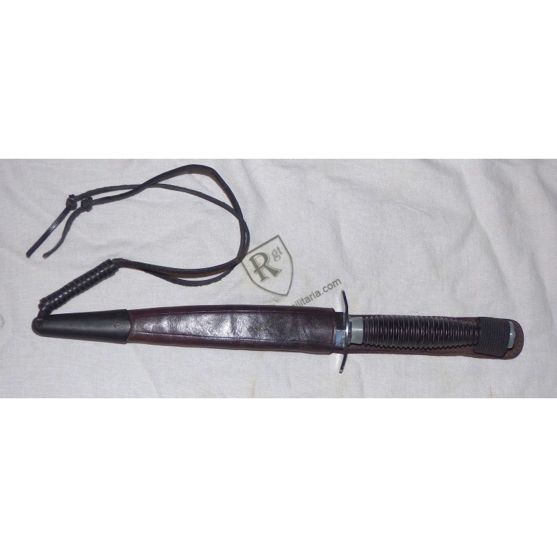 Chrome plated Commando fighting knife.
