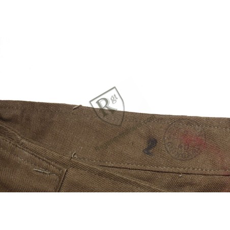 French Pattern 1938 canvas bib-and-brace trousers