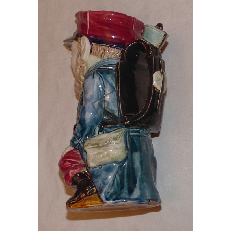 French soldier majolica pitcher, late 19th century