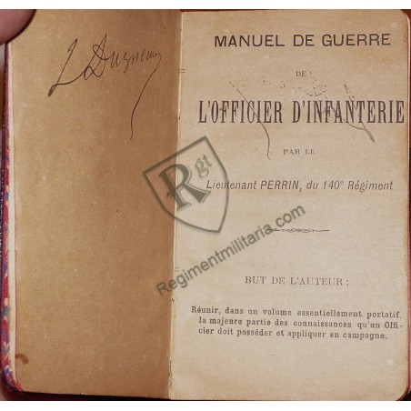 Manuel de guerre Officier infanterie 1895