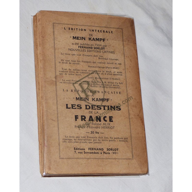 MEIN KAMPF édition Française SORLOT
