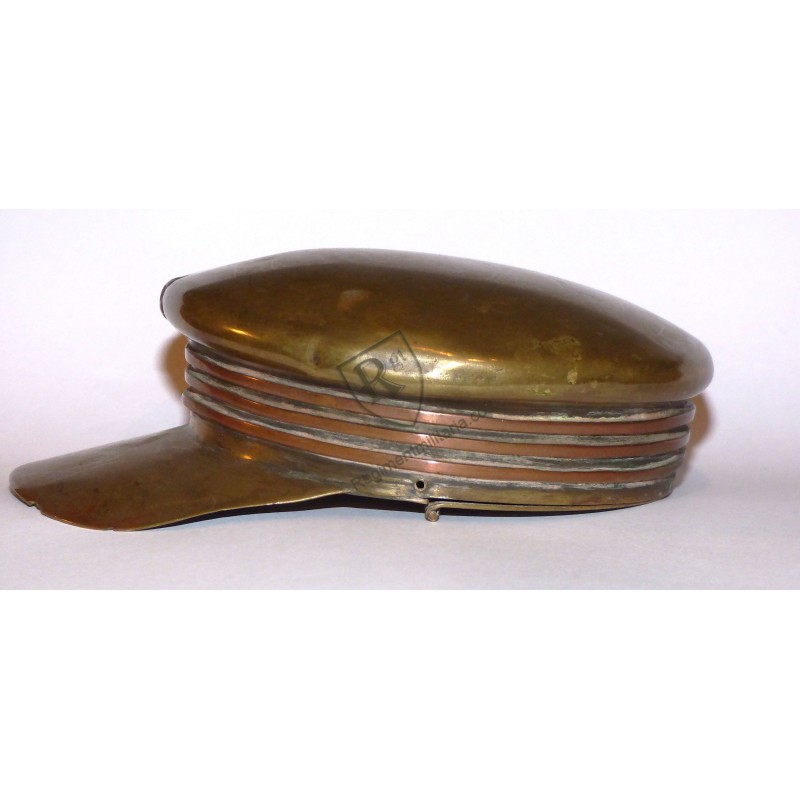 Trench art - snuffbox  Navy cap