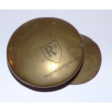 Trench art - snuffbox  Navy cap