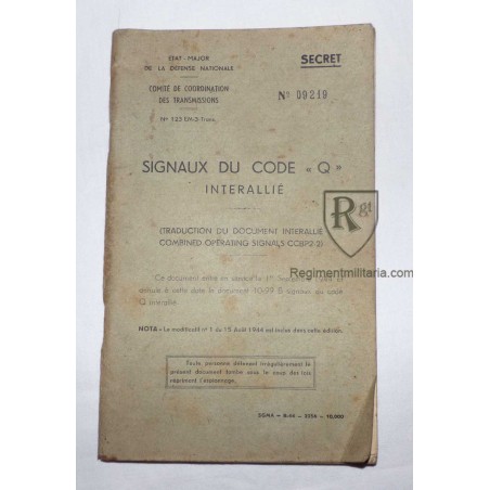 Book SECRET 1944 "Signaux du code Q Interallié"