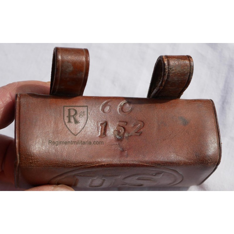 Colt 38 brown leather ammo pouche 1910 dated.