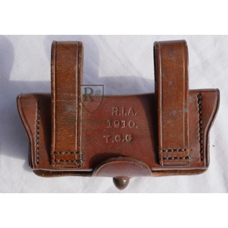 Colt 38 brown leather ammo pouche 1910 dated.