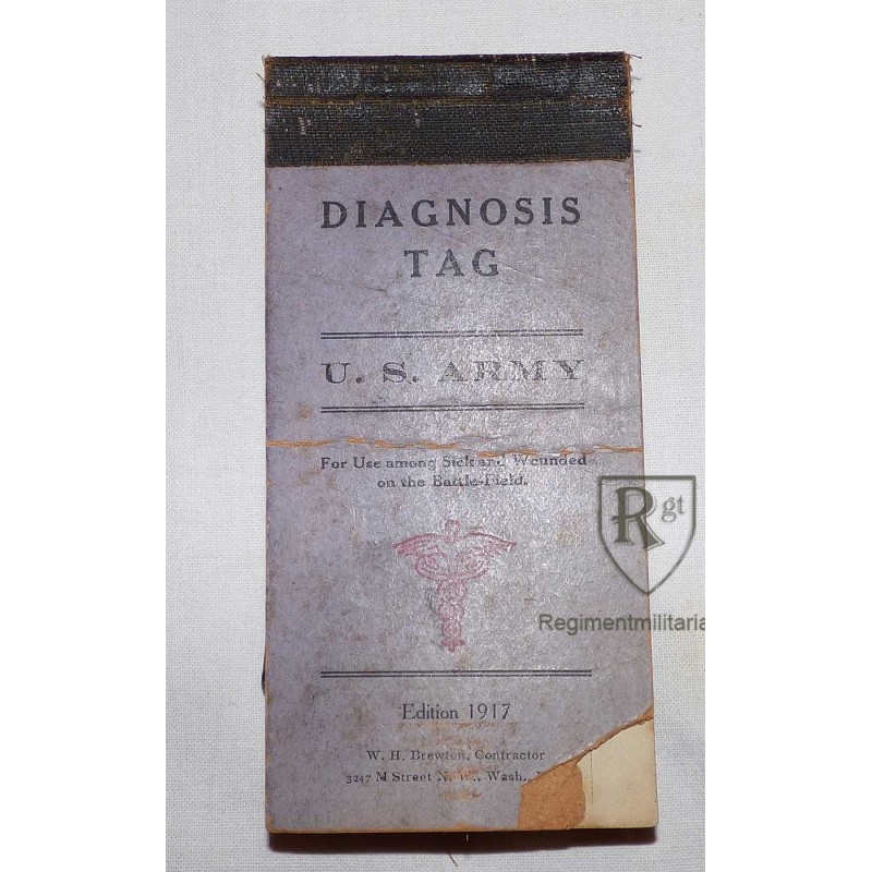 Rare Diagnosis tag dated 1917.