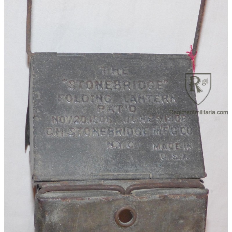 WW1 U.S. Army STONEBRIDGE Trench Lantern