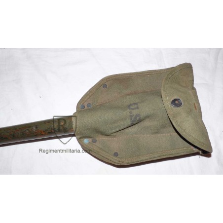 M-1943 Folding Shovel, dated 1943 with OD7 sheath.