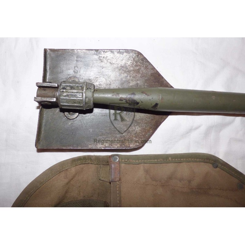 M-1943 Folding Shovel, dated 1943 with OD3 sheath.