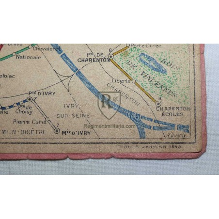 Plan Metro de paris 1945