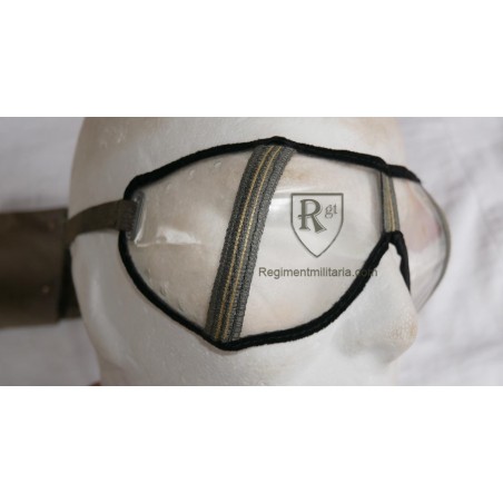 Light grey leather googles