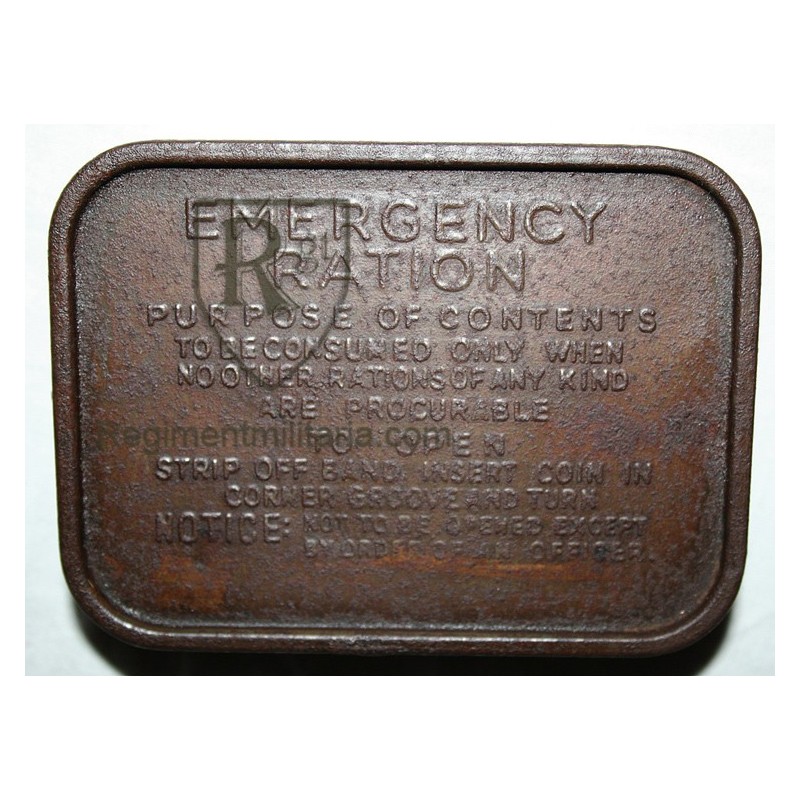 EMERGENCY RATION box.