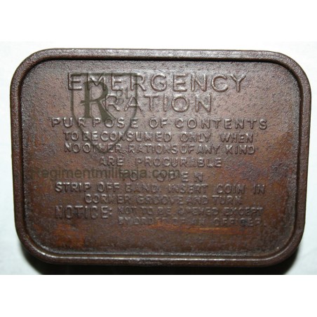 EMERGENCY RATION box.