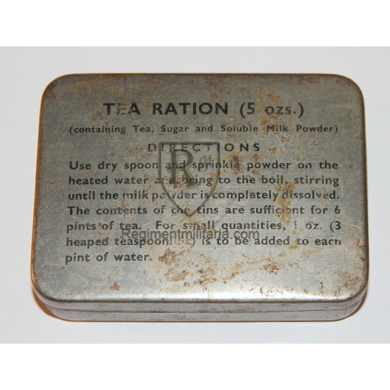 TEA RATION metal box.