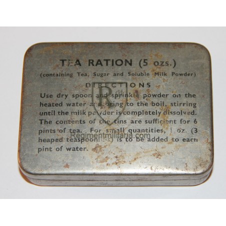 TEA RATION metal box.