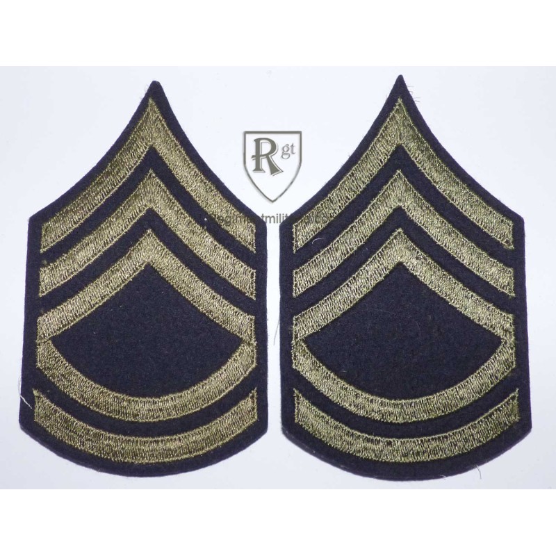 Master Sergeant sleeve rank badges.