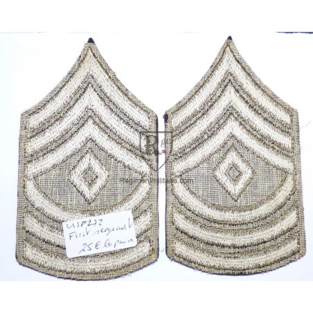 First Sergeant sleeve rank badges.