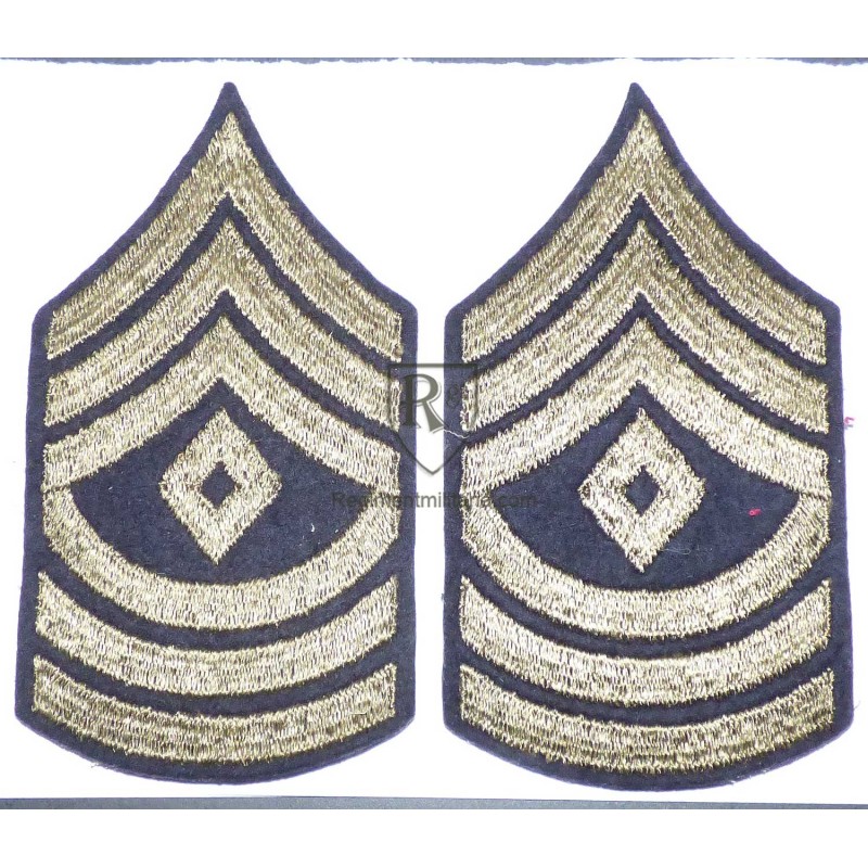 First Sergeant sleeve rank badges.