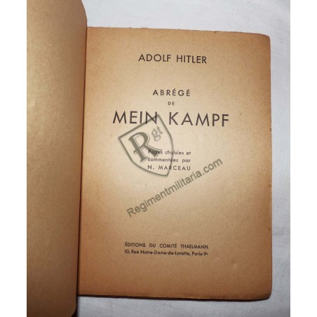 Rare édition abregée MEIN KAMPF