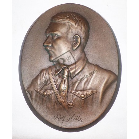 Adolf Hitler brass profile