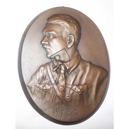 Adolf Hitler brass profile