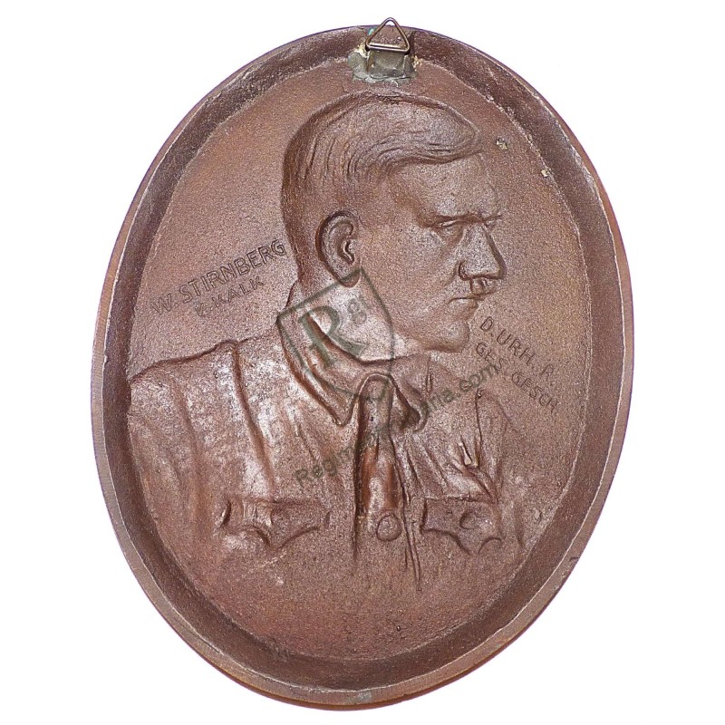 Adolf Hitler brass profile