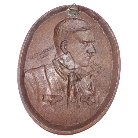 Adolf Hitler brass profile