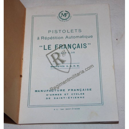 Box and manual for LE FRANCAIS pistol