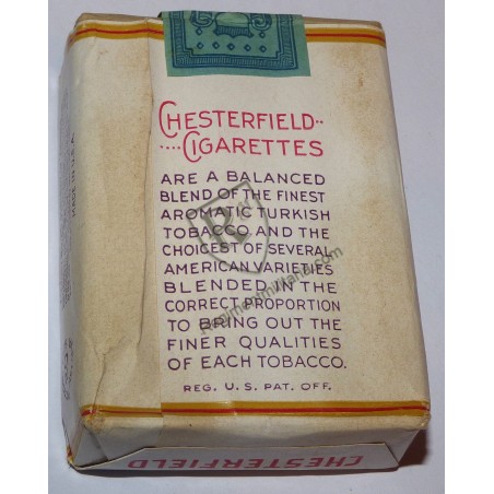 CHESTERFIELD cigarettes box