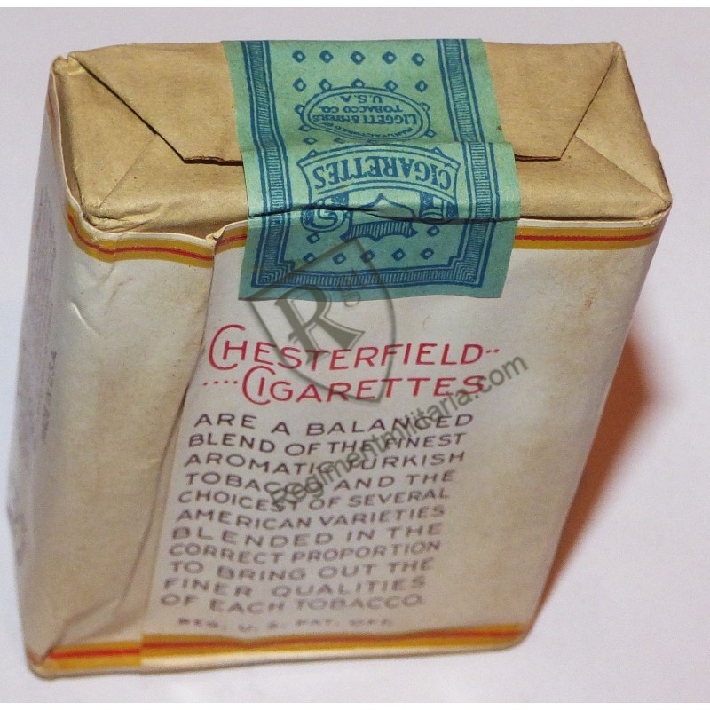 CHESTERFIELD cigarettes box