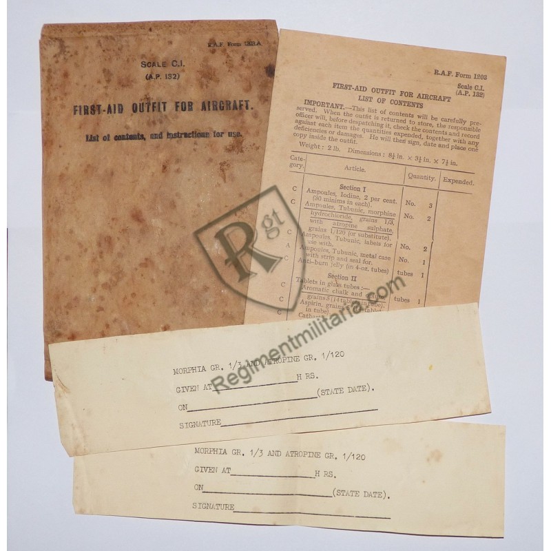 Notice trousse premier secours RAF 1941