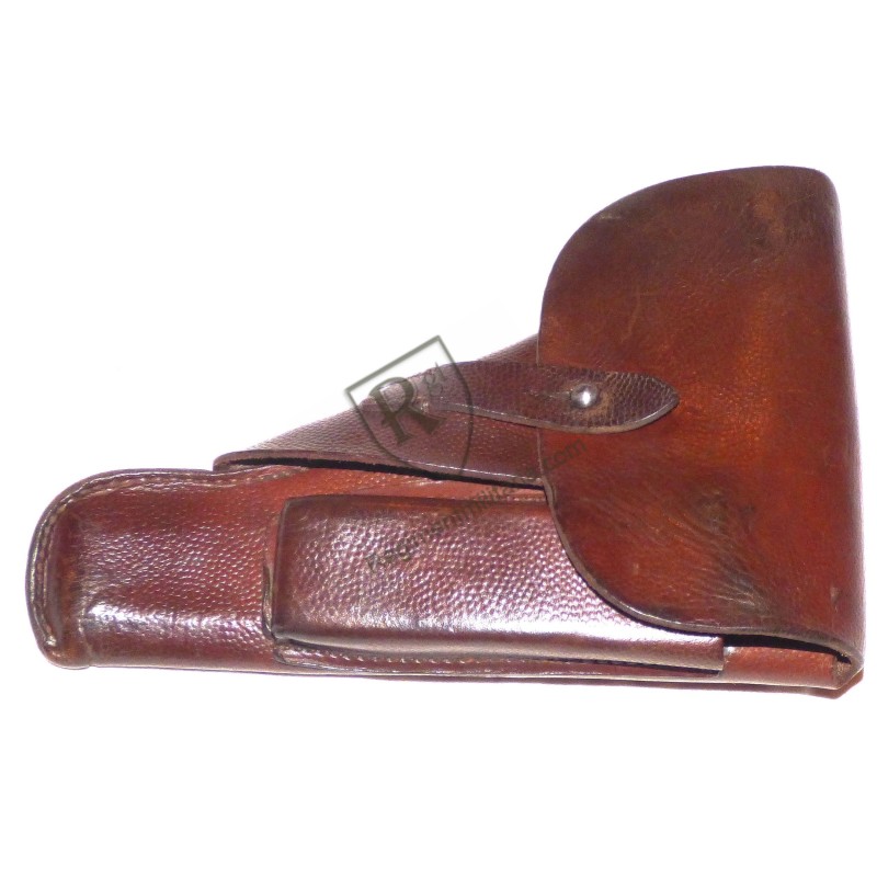 Holster GP35 cuir fauve grenelé 1943 Holster GP35 cuir fauve grenelé 1943
