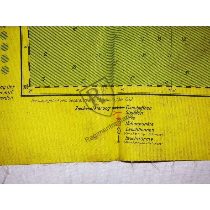 1942 Luftwaffe Night Flight map PORTMOUTH