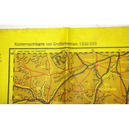 1942 Luftwaffe Night Flight map PORTMOUTH