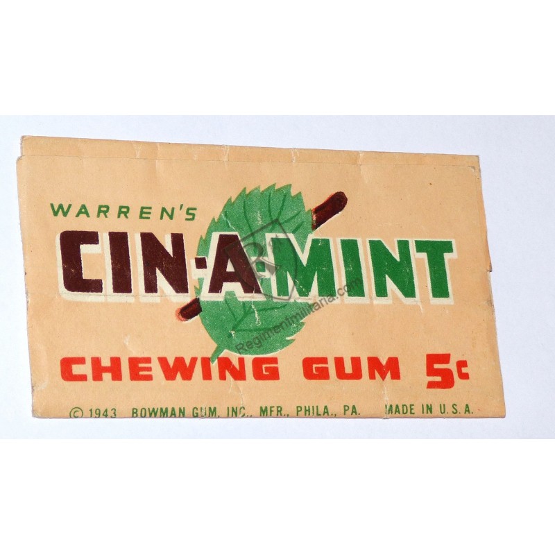 Chewing gum WARREN'S CIN-A-MINT - US ARMY 1943