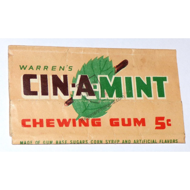 Chewing gum WARREN'S CIN-A-MINT - US ARMY 1943
