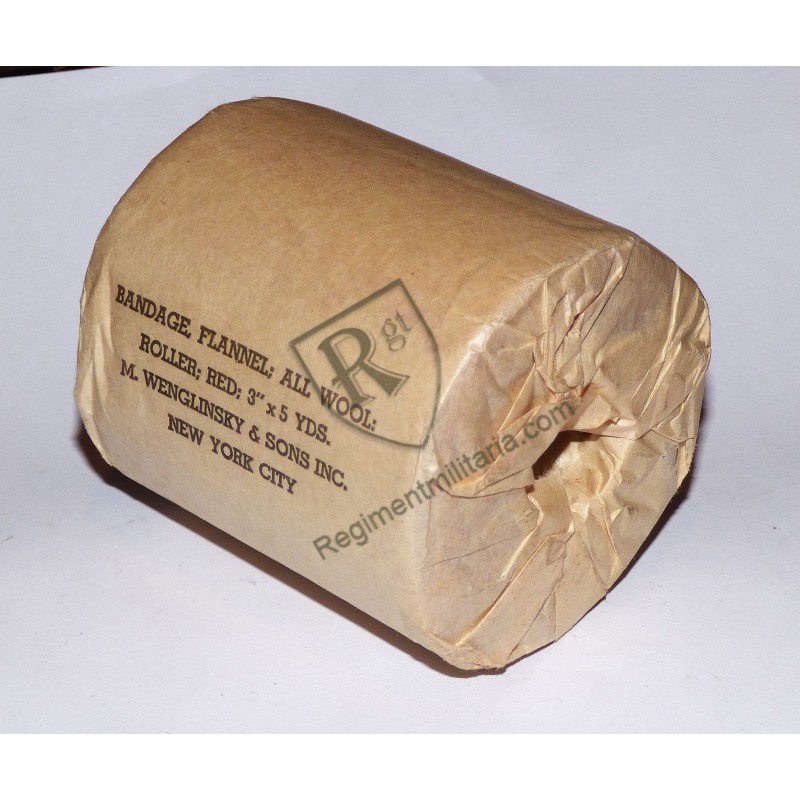 Red Wool Bandage Medical Dept US ARMY WW2