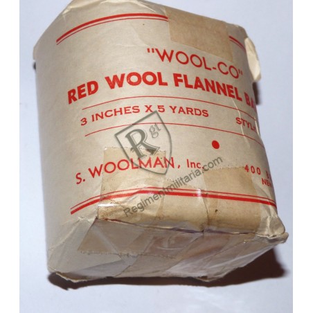 Red Wool Bandage Medical Dept US ARMY WW2