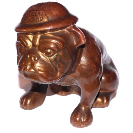 Brown ceramic HITLER'S TERROR BULLDOG WW2