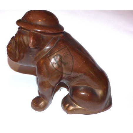 Brown ceramic HITLER'S TERROR BULLDOG WW2