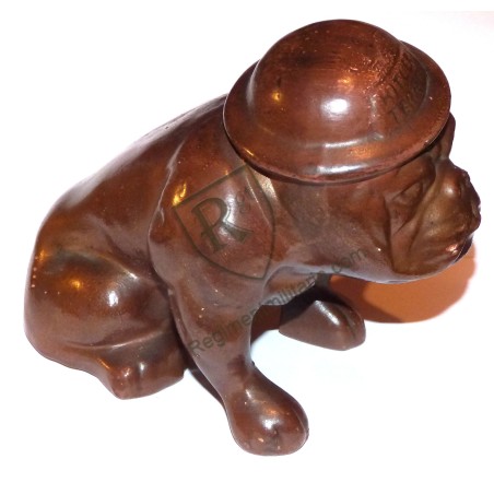 Brown ceramic HITLER'S TERROR BULLDOG WW2